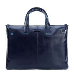 PIQUADRO skórzana torba na komputer 15" CA4021B2BLU2 niebieska PROMOCJA -30 % !