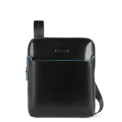 PIQUADRO skórzana torba na ramię listonoszka czarna CA5085B2/N PROMOCJA -30 % !
